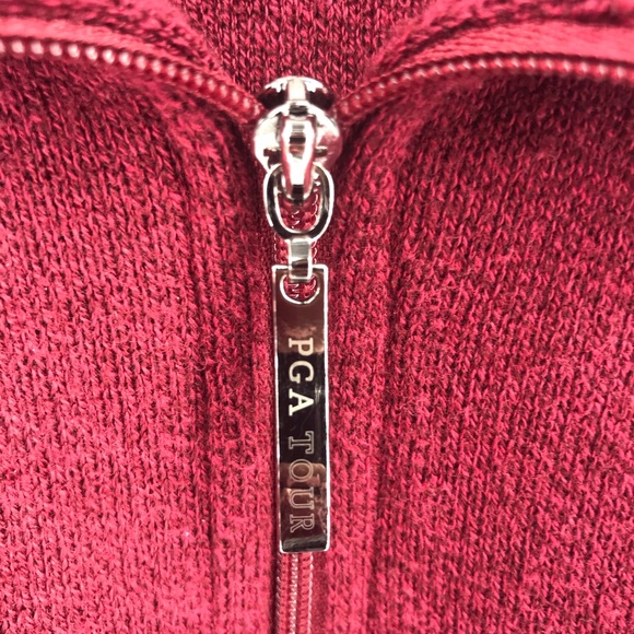 Burgundy PGA Tour Half-zip pullover Men’s M - Picture 3 of 8